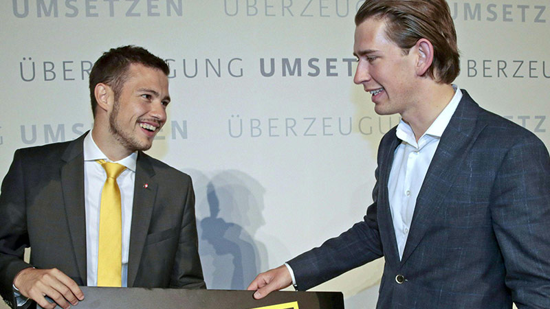 Sebastian Schuschnig mit Kanzler Sebastian Kurz