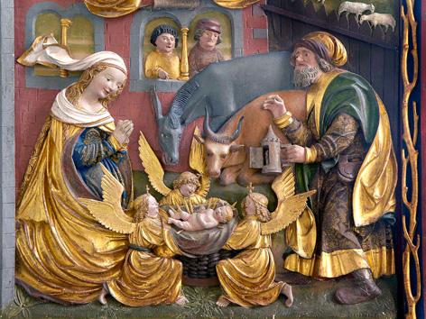Darstellung der Geburt Christi, Flügelaltar St. Wolfgang