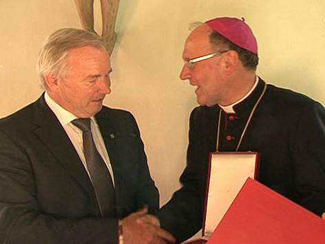 LH Gerhard Dörfler und Bischof Alois Schwarz