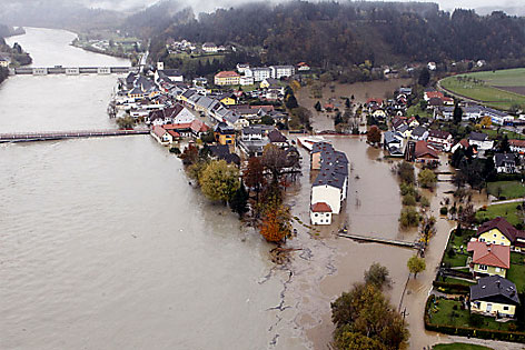Lavamünd überflutet Überschwemmung