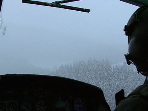 Bundesheer Hubschrauber Schnee