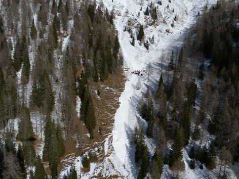 Unglücksstelle Alpinunfall
