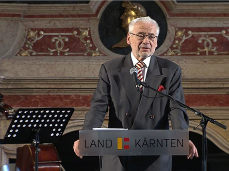 Festredner Erhard Busek bei der Gedenkveranstaltung Kärnten 1915-2015 im Wappensaal des Landhauses