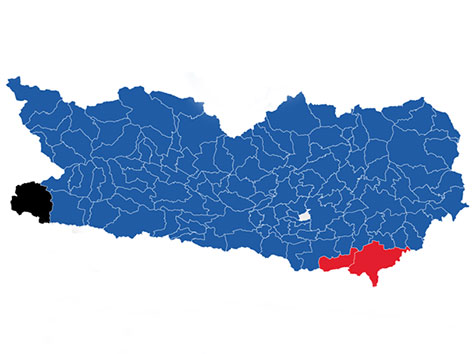 Wahlergebnis Kärntner Bezirke