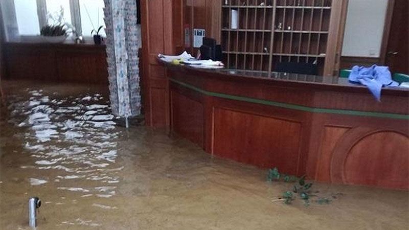 Überschwemmung Kurzentrum in Bad Weissenbach