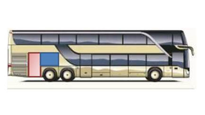 Intercity Bus Zeichnung Kofferraum