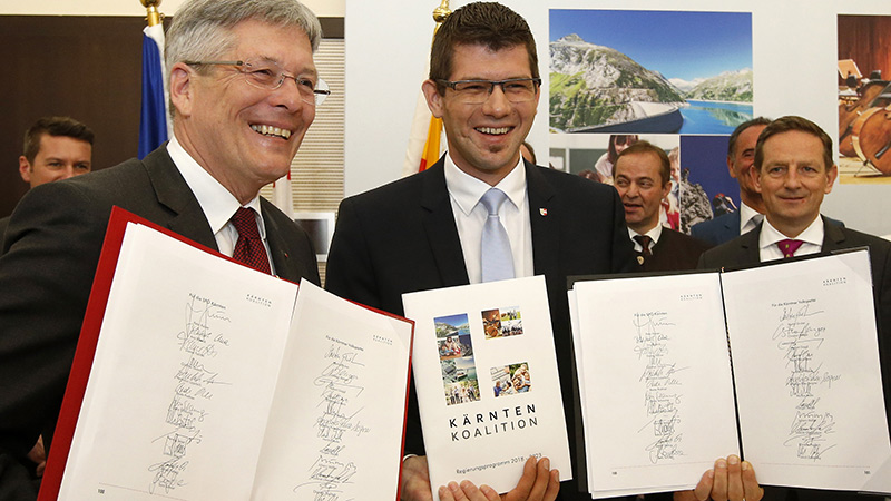 Koalition SPÖ und ÖVP unterzeichnet