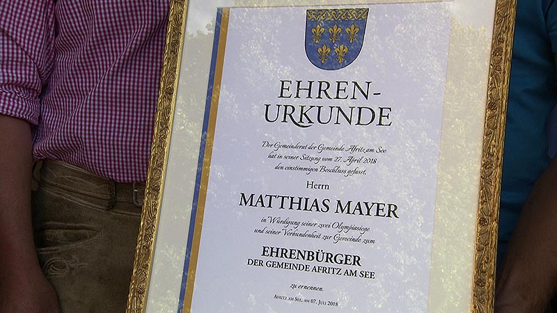 Matthias Mayer Ehrenbürger Afritz