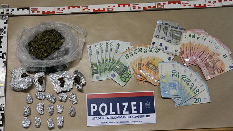 Drogenfund Razzia Klagenfurt Cannabis Asylwerber minderjährige Käufer