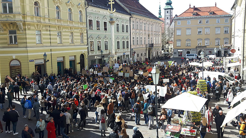 Klima demo Fridaysforfuture Klagenfurt