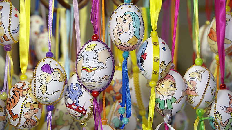 Osterkunstwerke Kunsthandwerk Eier Hasen